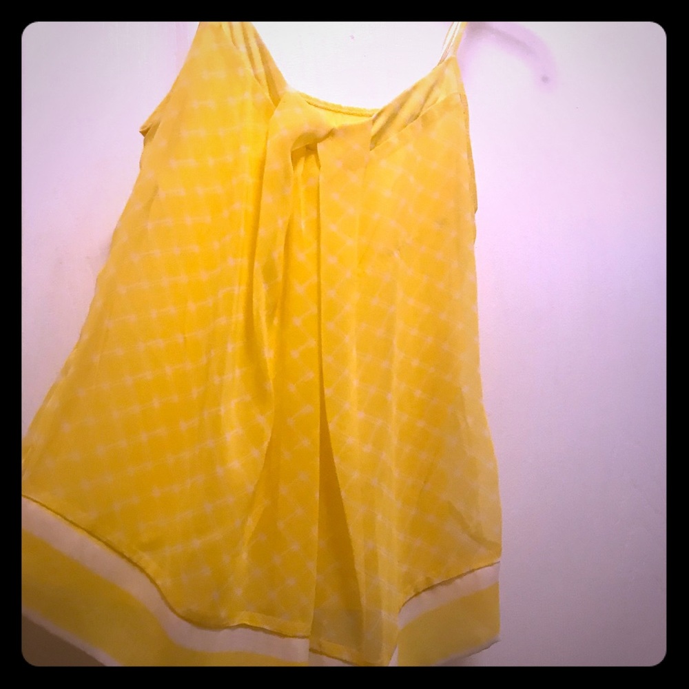 Yellow print tank top
